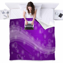 Purple Abstrct Background Blankets 68671299