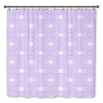 Purple And White Circles Tiles Pattern Repeat Background Bath Decor 64598602