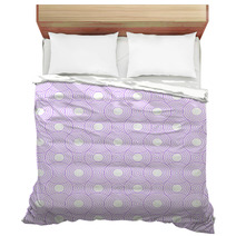 Purple And White Circles Tiles Pattern Repeat Background Bedding 64598602