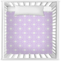 Purple And White Circles Tiles Pattern Repeat Background Nursery Decor 64598602
