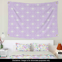 Purple And White Circles Tiles Pattern Repeat Background Wall Art 64598602