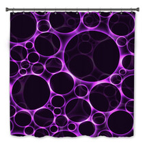 Purple Bubbles Background Bath Decor 71144456