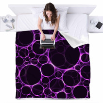 Purple Bubbles Background Blankets 71144456
