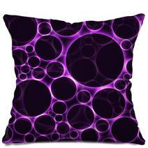 Purple Bubbles Background Pillows 71144456