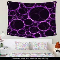 Purple Bubbles Background Wall Art 71144456