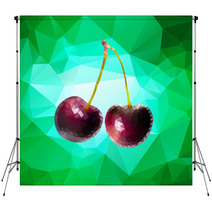 Purple Cherry Polygon Vector Backdrops 65195447