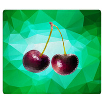 Purple Cherry Polygon Vector Rugs 65195447