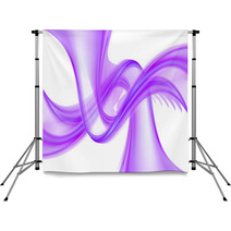 Purple Color Wave On White Background Backdrops 70817981