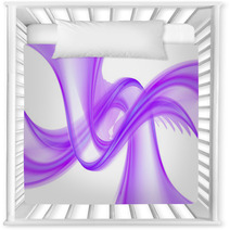 Purple Color Wave On White Background Nursery Decor 70817981