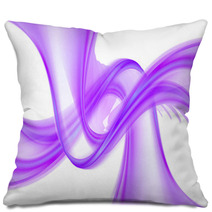 Purple Color Wave On White Background Pillows 70817981