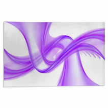 Purple Color Wave On White Background Rugs 70817981