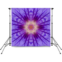 Purple Concentric Flower Center Mandala Kaleidoscopic Design Backdrops 64756280