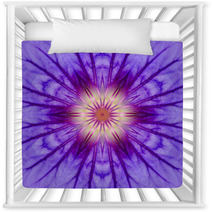Purple Concentric Flower Center Mandala Kaleidoscopic Design Nursery Decor 64756280