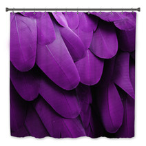 Purple Feathers Bath Decor 61004362