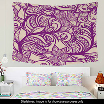 Purple Flowers Wall Art 55890870