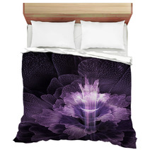 Purple Futuristic Flower Bedding 51044381