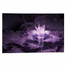Purple Futuristic Flower Rugs 51044381