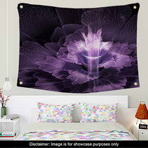 Purple Futuristic Flower Wall Art 51044381
