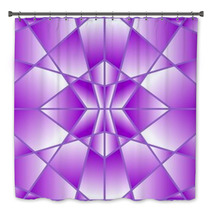 Purple Geometric Tile With A Gradient Bath Decor 71743705