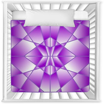 Purple Geometric Tile With A Gradient Nursery Decor 71743705