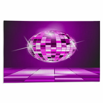 Purple Party Background, Disco Ball Rugs 53457678