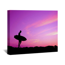 Purple Sky Surfer Wall Art 53714200