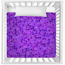 Purple Square Mosaic Background Nursery Decor 69327332