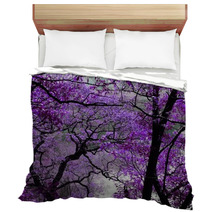 Purple Tree Leaves Forest Spring Bedding 2756039