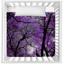 Purple Tree Leaves Forest Spring Nursery Decor 2756039