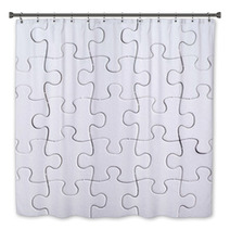Puzzle White Pieces Bath Decor 71283233