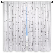 Puzzle White Pieces Window Curtains 71283233