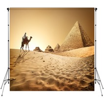 Pyramids In Desert Backdrops 89970771