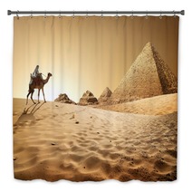 Pyramids In Desert Bath Decor 89970771