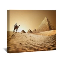 Pyramids In Desert Wall Art 89970771