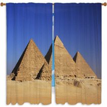 Pyramids Of Giza, Cairo Window Curtains 55134478