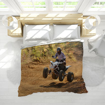 Quad Motorbike Rider Jumps Bedding 50853836