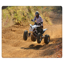 Quad Motorbike Rider Jumps Rugs 50853836