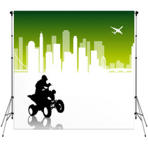 Quad Rider - City Vector Pack Backdrops 10916107