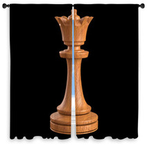 Queen Chess. Clipping Path Included. Window Curtains 69437570