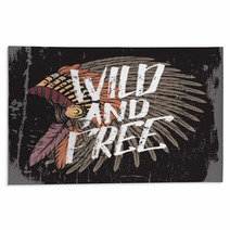 Quote Typographical Background Wild And Free Unique Hand Written Lettering Hand Drawn Realistic Illustration Of Roach Template For Card Poster Banner Print For T Shirt Rugs 235539283