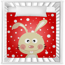 Rabbit And Snow Background Nursery Decor 42029174