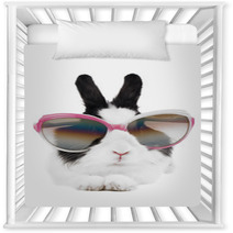 Rabbit In Sunglasses Isolated Nursery Decor 26106768