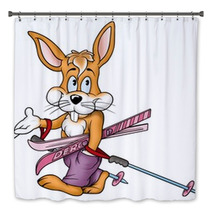 Rabbit Skier Bath Decor 2138212