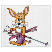 Rabbit Skier Rugs 2138212