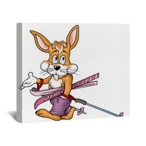 Rabbit Skier Wall Art 2138212
