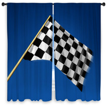Race Flag Window Curtains 25370606
