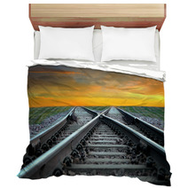 Railroad In Sunset Bedding 44564511