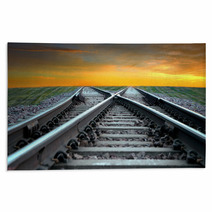 Railroad In Sunset Rugs 44564511
