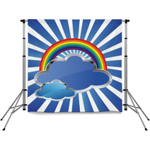Rainbow And Clouds Backdrops 62903986