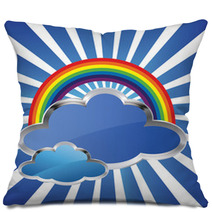 Rainbow And Clouds Pillows 62903986